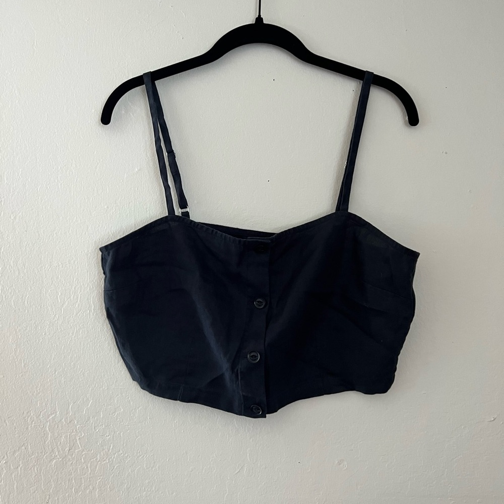 Outerknown black linen top